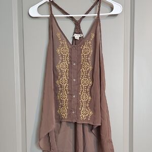 Double Zero Medium Sheer Racerback Tank Top